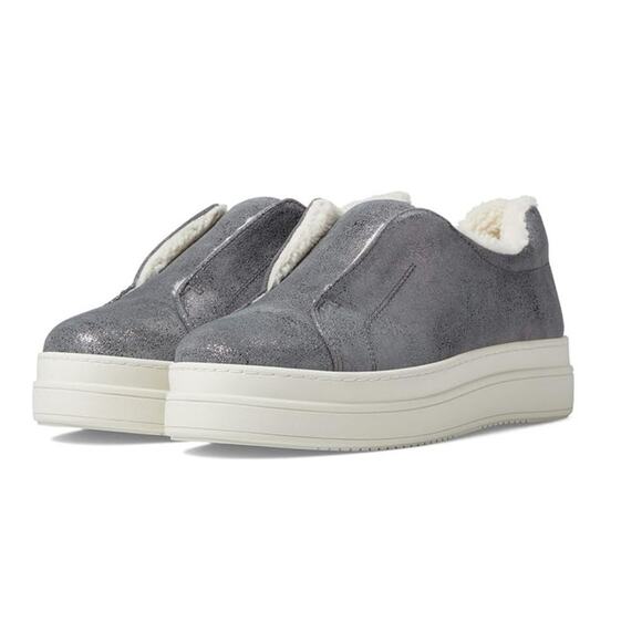 J/Slides Women's Nada Lifestyle Faux Fur Gray Slip On comfort Shoes size 8.5 - Picture 1 of 10